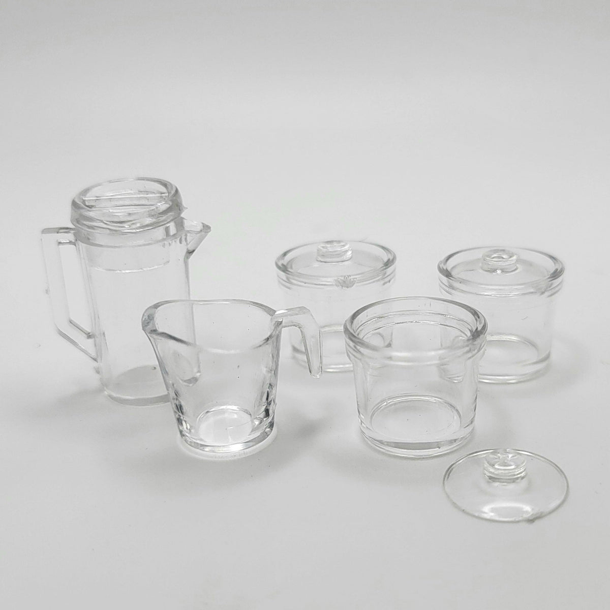 Container Set - Clear Plastic - 1/12 Scale Dollhouse Miniature