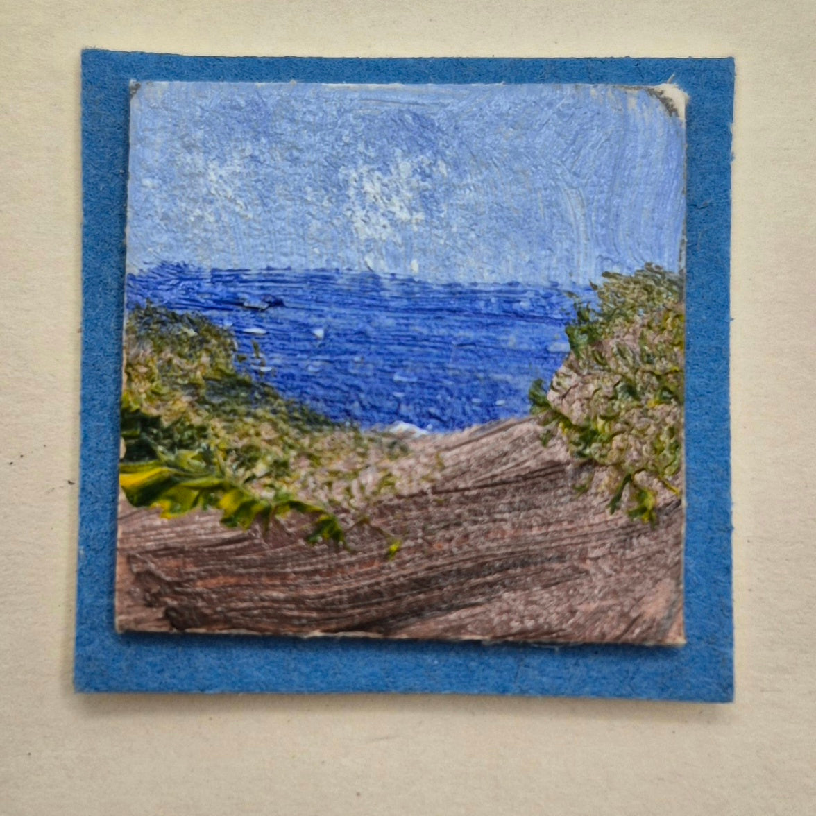 Oil Painting Beach #1 by Teri Morris - 1/12 Scale Dollhouse Miniature