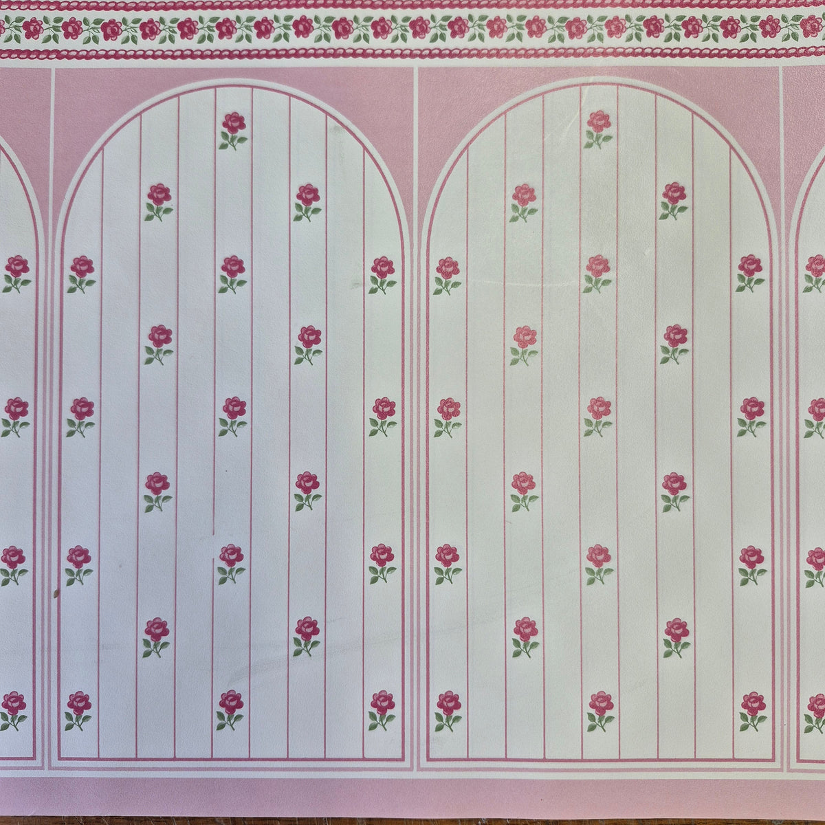 Pink Roses on Lines - Panels - Wallpaper