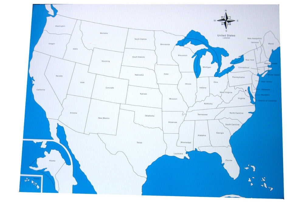 Labeled USA Control Map