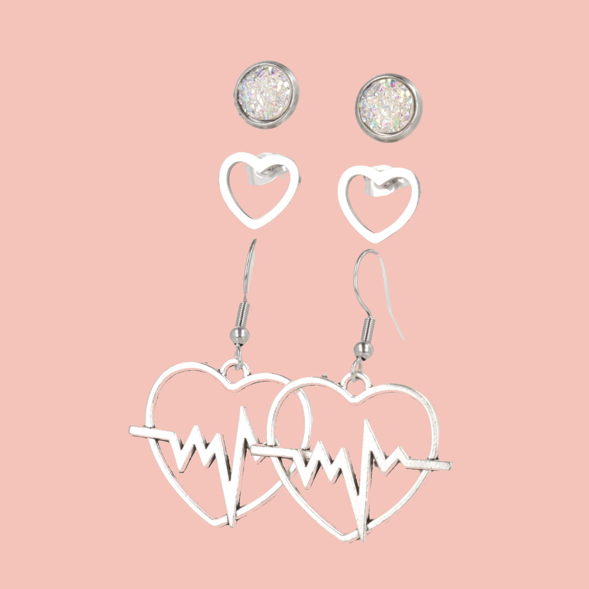 Love At First Beat Earring Set
