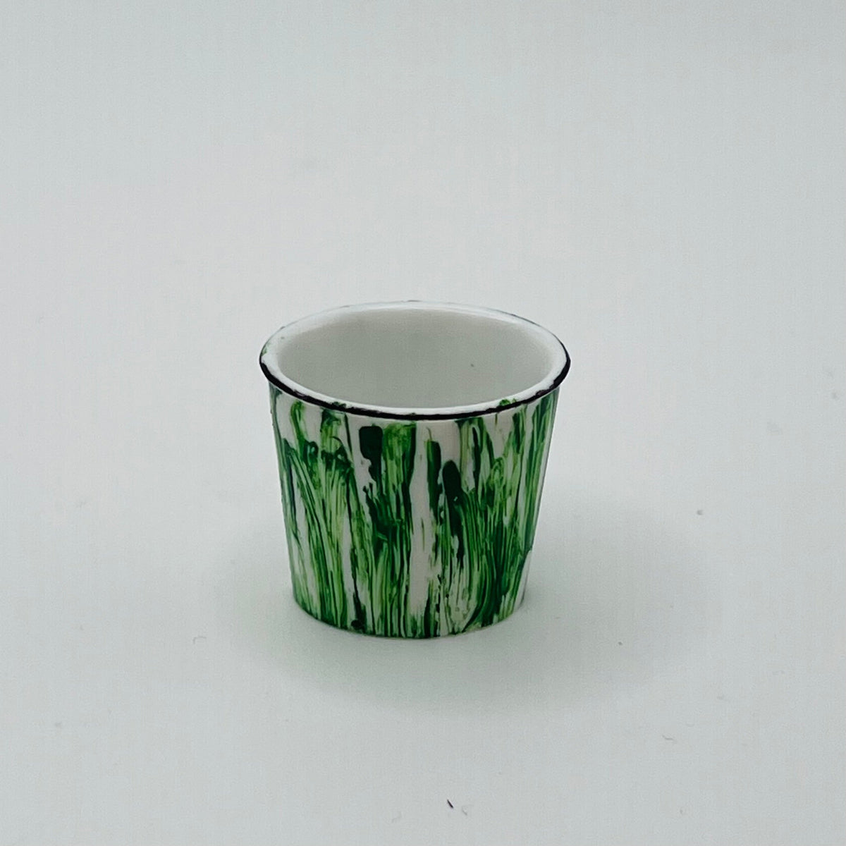 Green Wastebasket - Plastic - 1/12 Scale