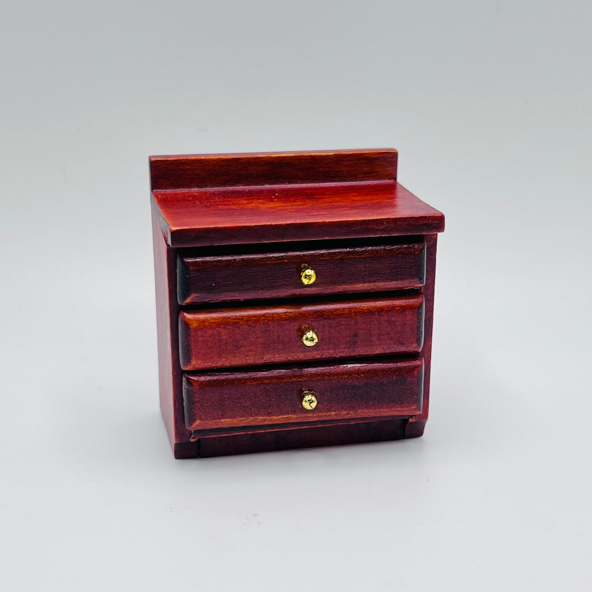 Bedside Table with 3 Drawers - 1/12 Scale Dollhouse Miniature