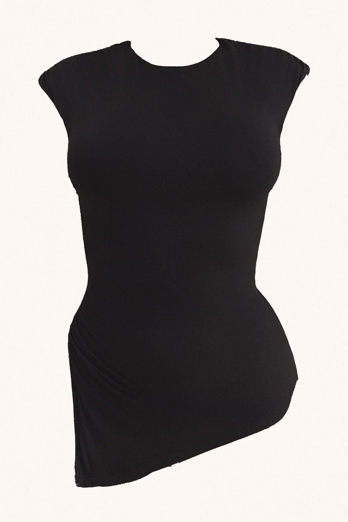 The Drape Ruche Top in Black