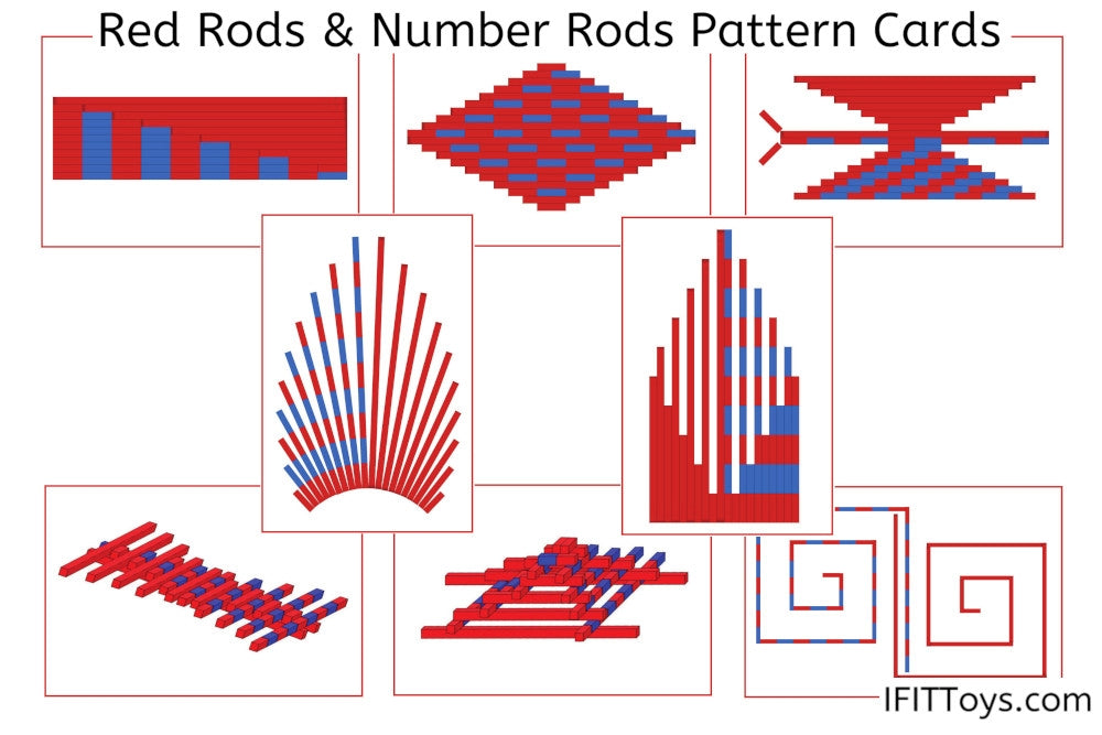 Red Rods and Number Rods Pattern Cards (PDF)