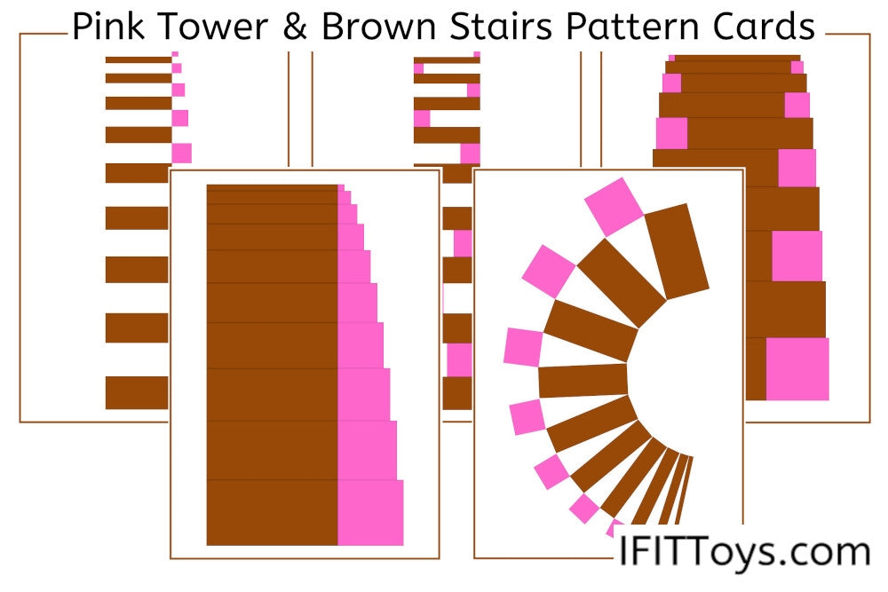 Pink Tower & Brown Stair Pattern Cards (PDF)