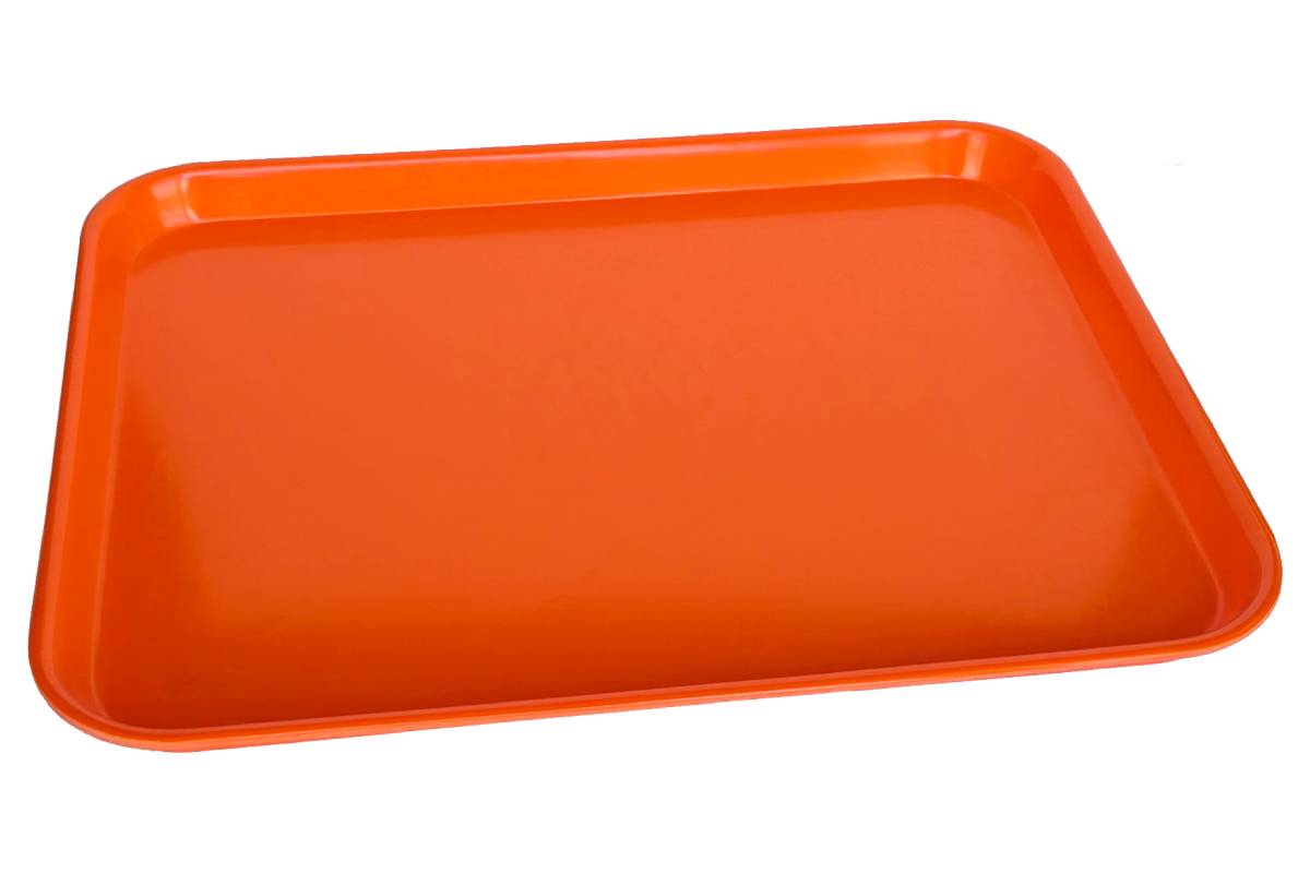 Large Orange Melamine Tray