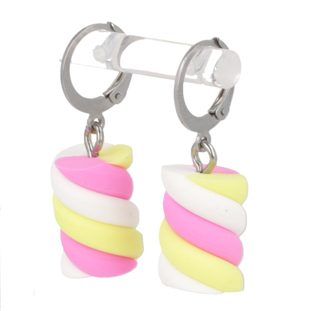 Marshmallow Huggie Hoop Earrings