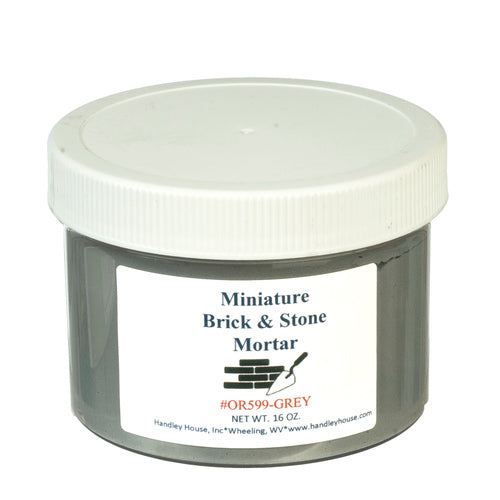 Miniature Brick & Stone Mortar - Grey