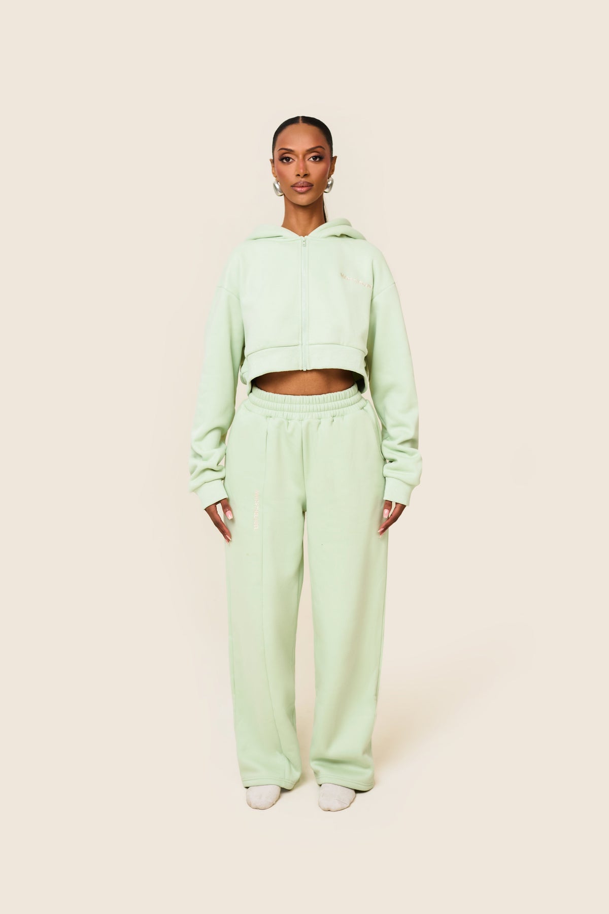 The Essentials Cropped Jacket in Sage