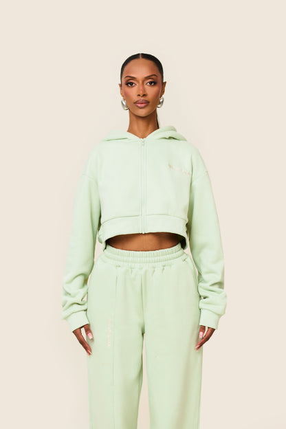 The Essentials Cropped Jacket in Sage
