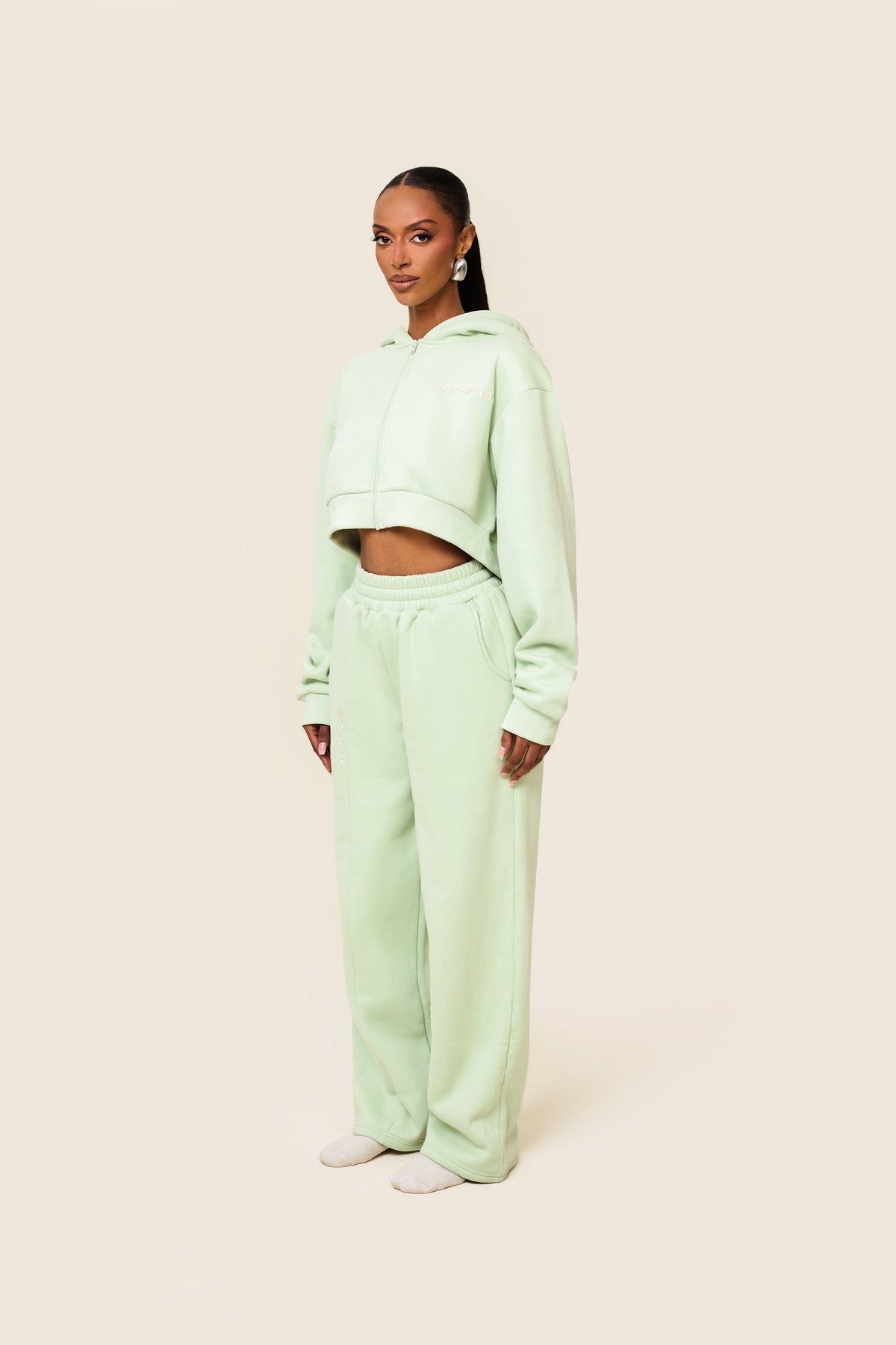 The Essentials Cropped Jacket in Sage