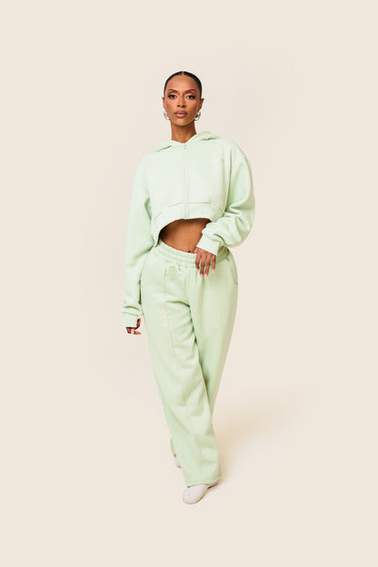 The Essentials Cropped Jacket in Sage
