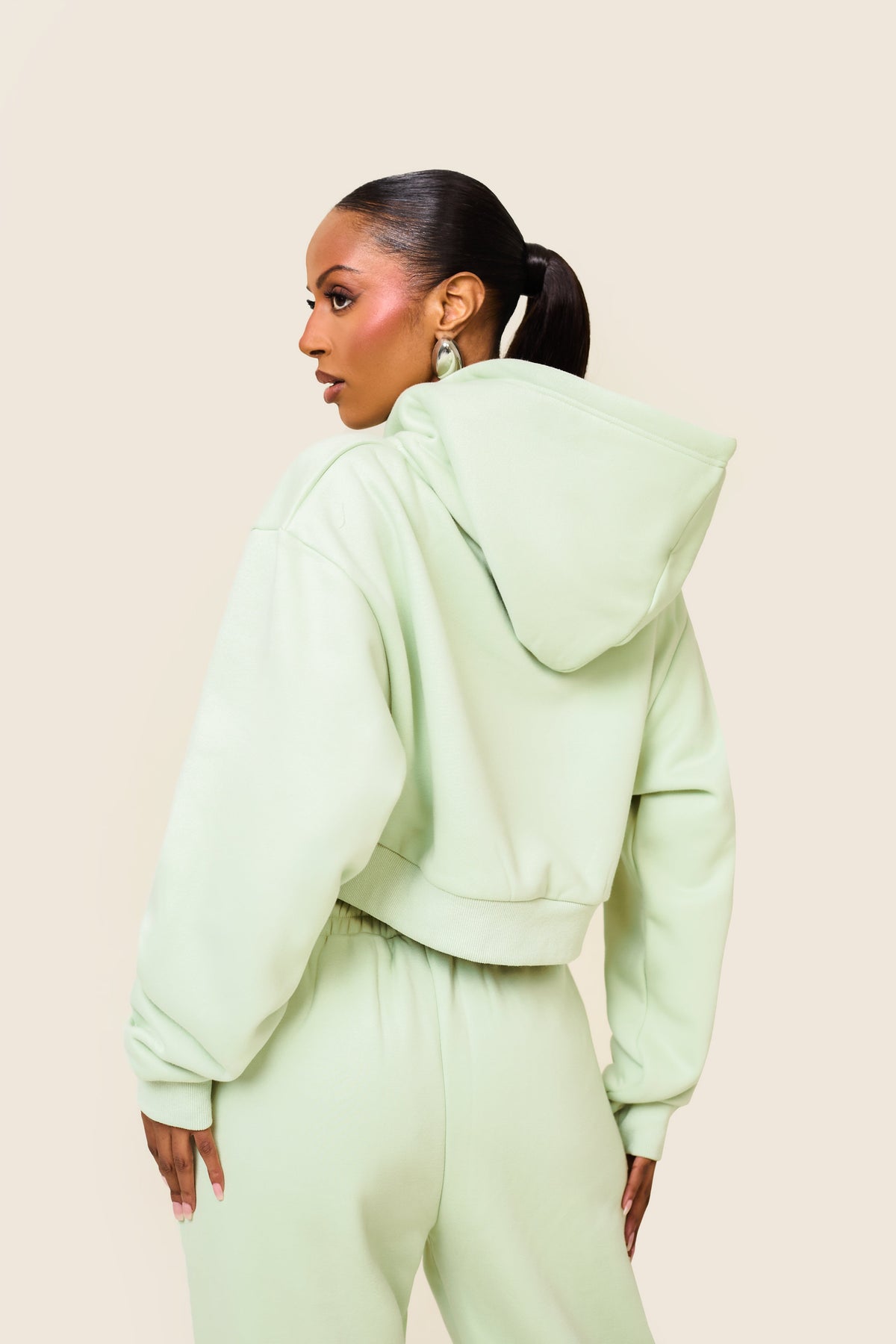 The Essentials Cropped Jacket in Sage
