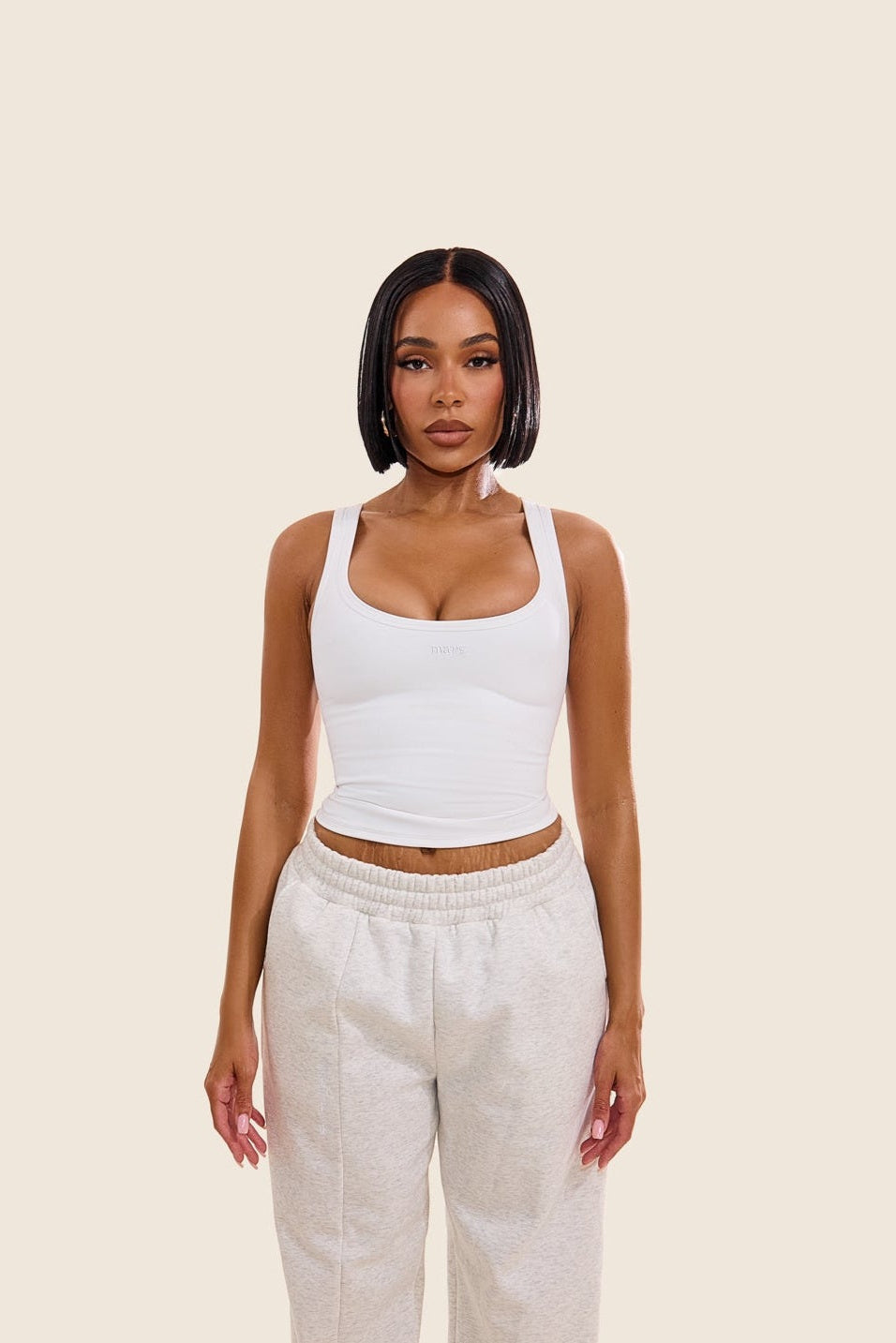 The Sculpt Vest Top in White