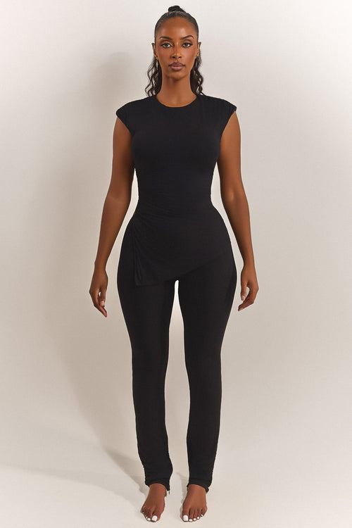 The Drape Ruche Top in Black