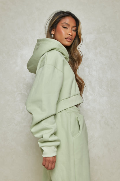 The Essentials Cropped Jacket in Sage