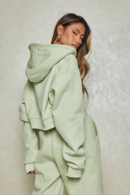The Essentials Cropped Jacket in Sage