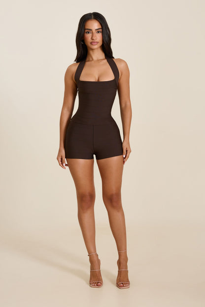 The Natalia Mini Shorts in Brown