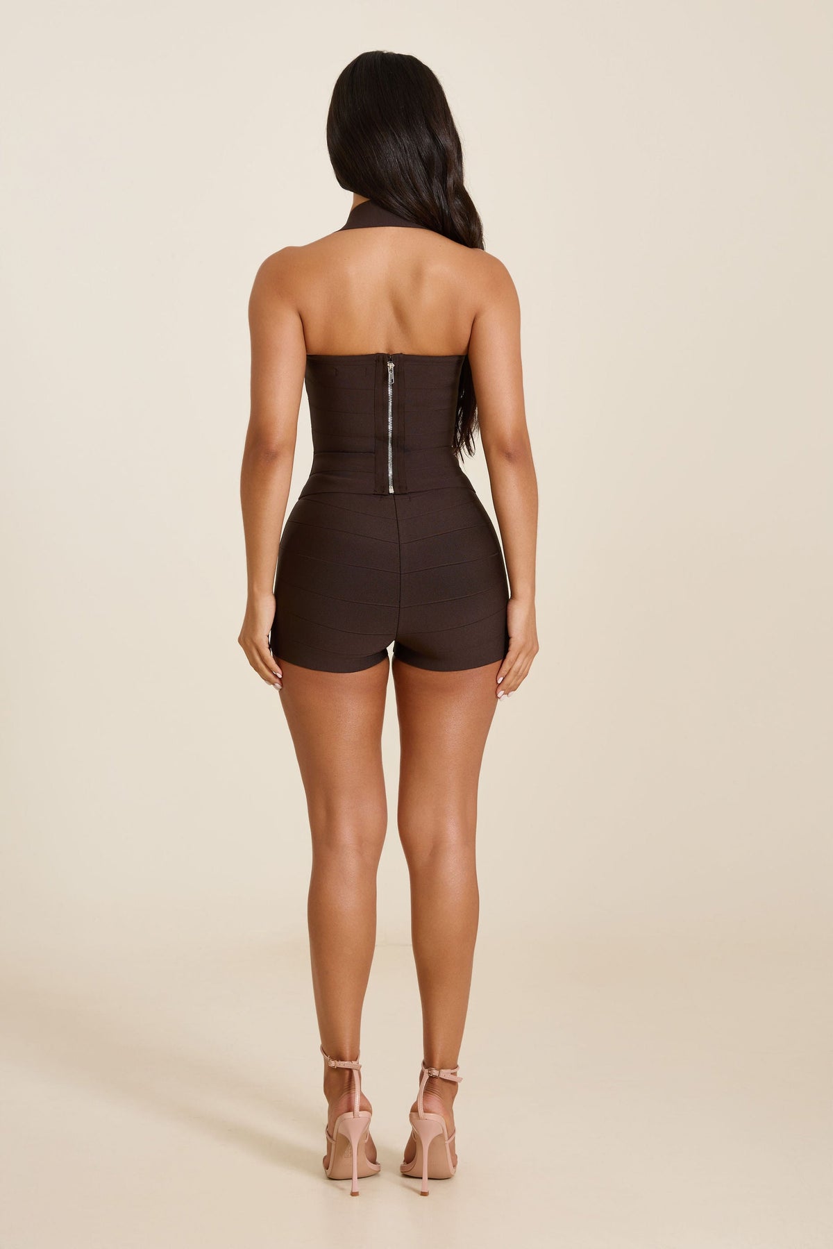 The Natalia Mini Shorts in Brown