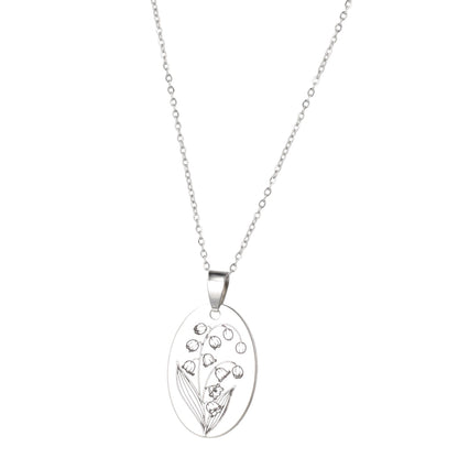May Birth Flower Necklace - Lily of the Valley