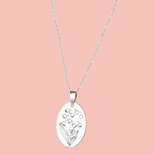May Birth Flower Necklace - Lily of the Valley