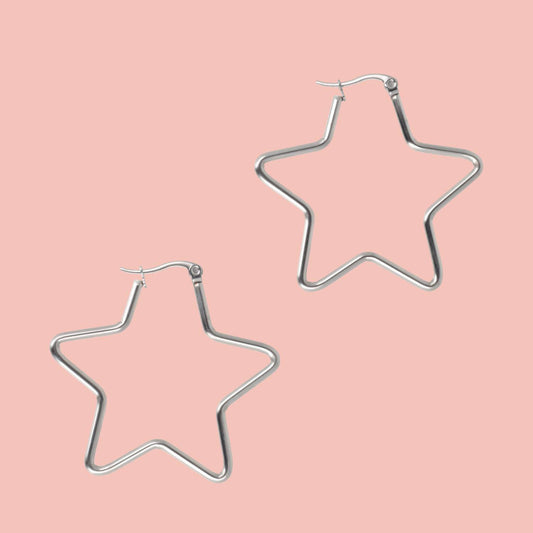 Medium Super Star Hoop Earrings