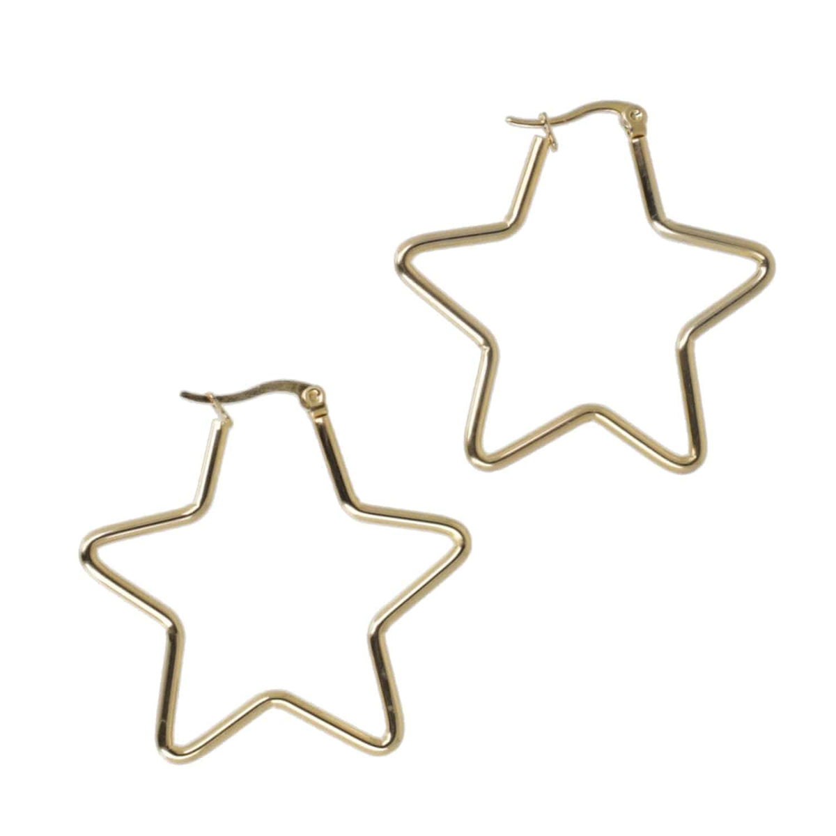 Medium Super Star Hoop Earrings (Gold Plated)